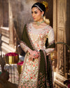 Suit Material - Cream & Green U513